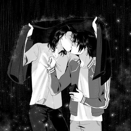 screen tone + half body